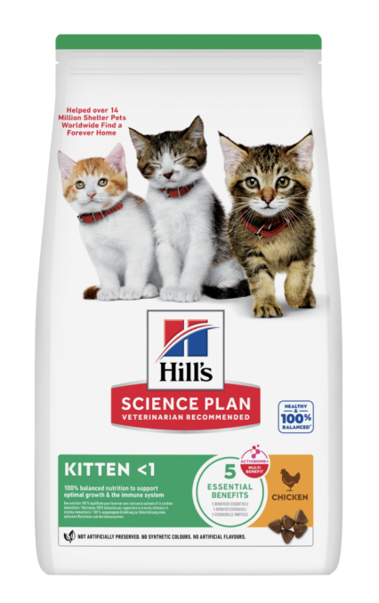 Hills Science Plan Kitten m. kylling - 1,5 kg, 3 kg og 7 kg
