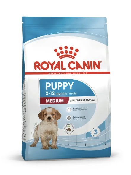Royal Canin Medium Puppy - 4, 10 eller 15 kg.